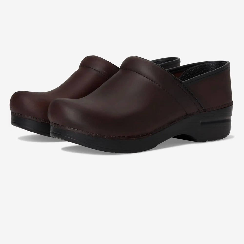 Dansko Dark Brown Leather Clogs
